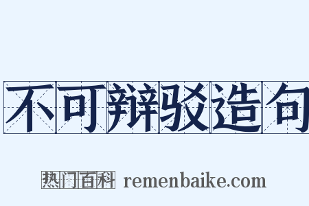 不可辩驳造句是什么意思的图片
